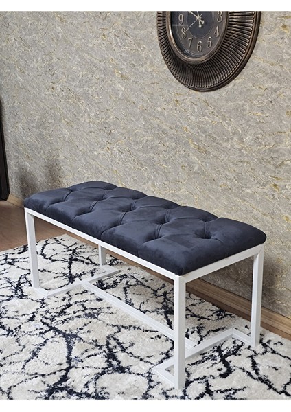 Beyaz Boyalı - L - Ayaklı 100 cm x 38 cm Oturak - Bench - Makyaj Taburesi - Makyaj Oturak Füme Renk 100 x 40 Boyut/ebat fırsatları