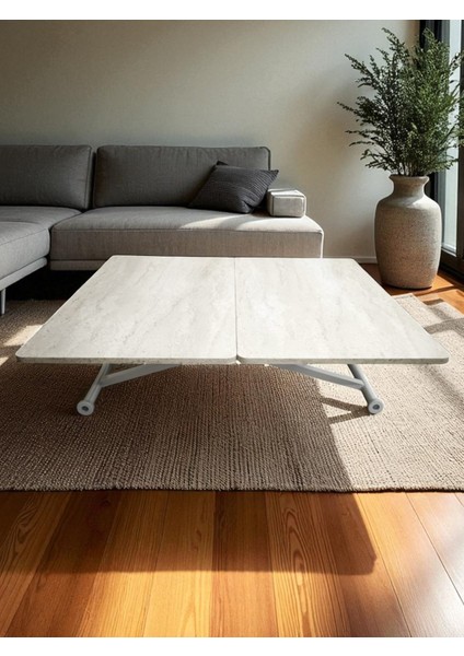 Home Üst Tabla Mdf Traverten Oval Köşe Alt Ayak Mekanizma Demir fırsatları