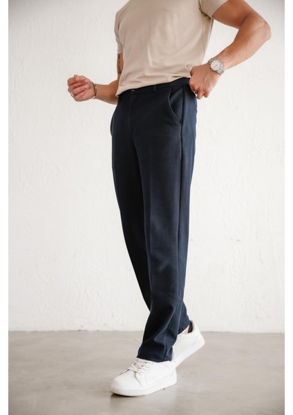 Erkek Rahat Kesim Lacivert Pantolon modelleri