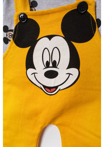 Mickey Mouse Baskılı Içi Badili Salopet Bebek Tulumu fırsatları