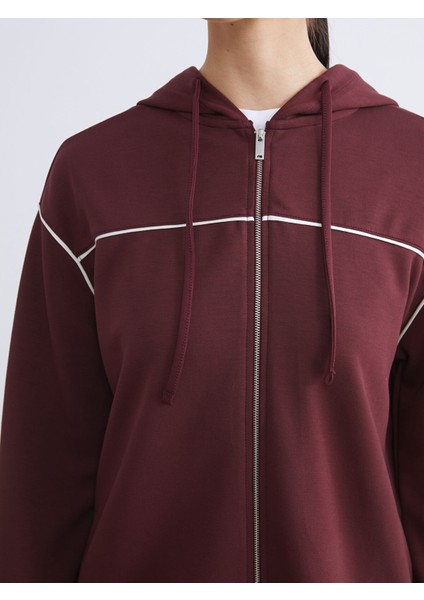Yeni Sezon Kapüşonlu Oversize Kadın Fermuarlı Sweatshirt modelleri