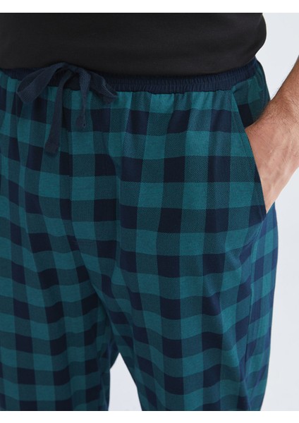 Yeni Sezon Standart Kalıp Ekose Erkek Pijama Alt modelleri