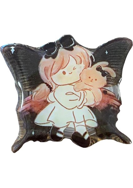 Pop Socket Telefon Tutucu Kelebek Sarı