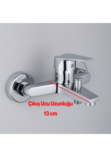 Tek Kollu Aç Kapa Krom Banyo Bataryası Duvar Tipi Armatür Premium Modern Tasarım Sıcak Soğuk Ayarlı modelleri