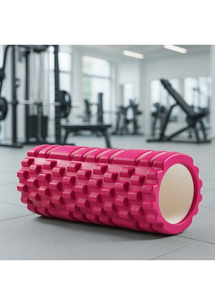 Foam Roller - Egzersiz Rulosu - Pilates Roller - Masaj Rulosu - Spor Isınma Roller - Masaj Roller - Orta Sert Masaj Köpüğü 33x14 cm.
