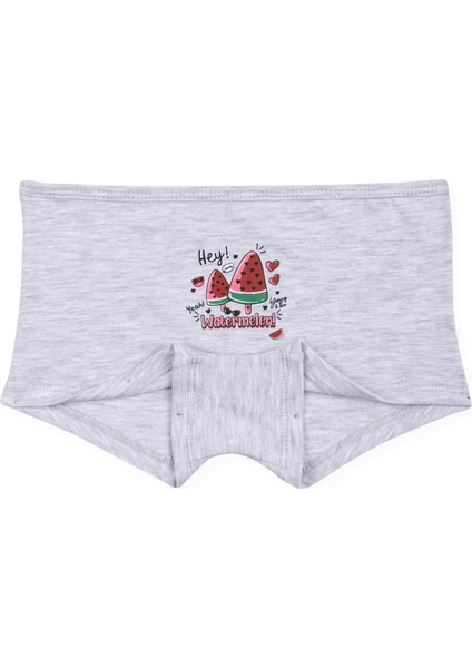 Kız Çocuk Pamuklu Renkli Baskılı Likralı Boxer 3'lü Paket 5322 Renkli indirimleri