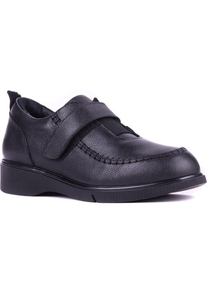 - Hakiki Deri Siyah Renk Cırtlı Kadın Günlük Ayakkabı - 25102501 fiyatları