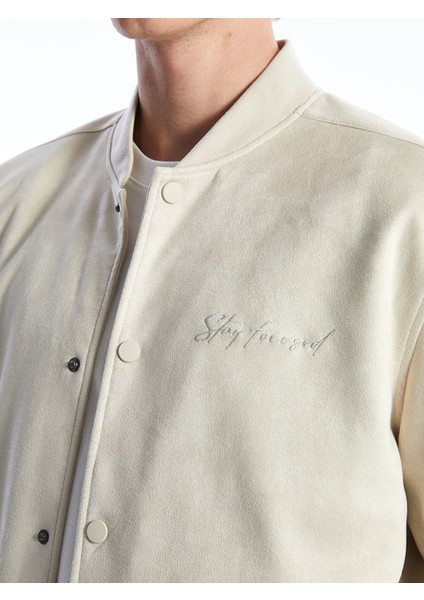 Yeni Sezon Standart Kalıp Kolej Yaka Erkek Bomber Ceket modelleri