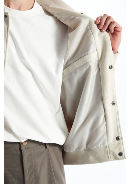 Yeni Sezon Standart Kalıp Kolej Yaka Erkek Bomber Ceket fırsatları