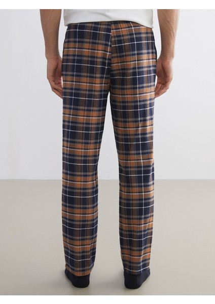 Yeni Sezon Standart Kalıp Ekose Erkek Pijama Alt fırsatları