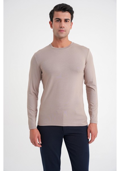 Ts 870 T-Shırt Slim Vizon Casual fiyatları