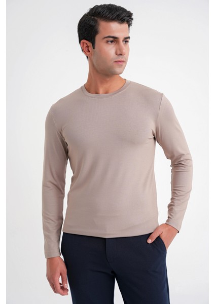 Ts 870 T-Shırt Slim Vizon Casual modelleri