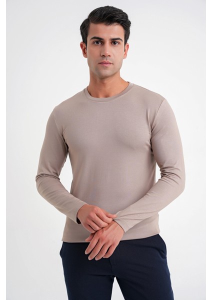 Ts 870 T-Shırt Slim Vizon Casual fırsatları