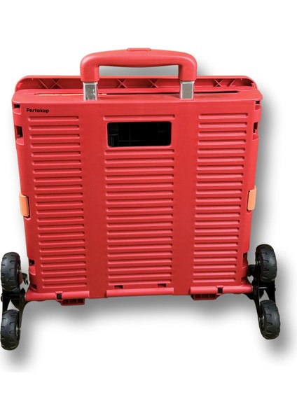 6 Tekerlekli, 55 Litre Kırmızı Katlanır Alışveriş Arabası modelleri