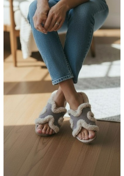 Kadın Günlük Terlik Peluş Içi Yünlü Kürklü Terlik Misafir Çeyiz Bohça Gelin Ev Terliği fiyatları