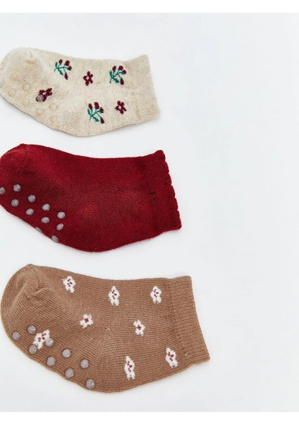 Çiçekli Kız Bebek Soket Çorap 5'li (W5) modelleri