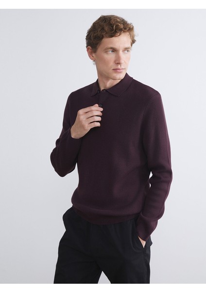 Yeni Sezon Polo Yaka Uzun Kollu Erkek Triko Kazak