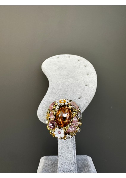 El Işçiliği Çiçek Detaylı , Kristal Taşlı Küpe modelleri