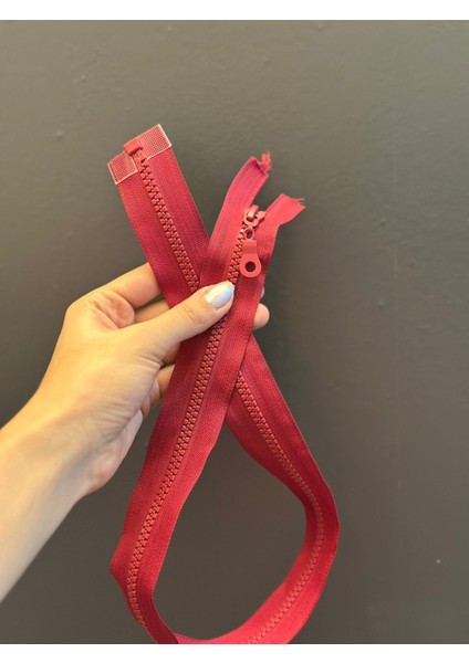 Kırmızı Dişli Fermuar 65X3 cm modelleri