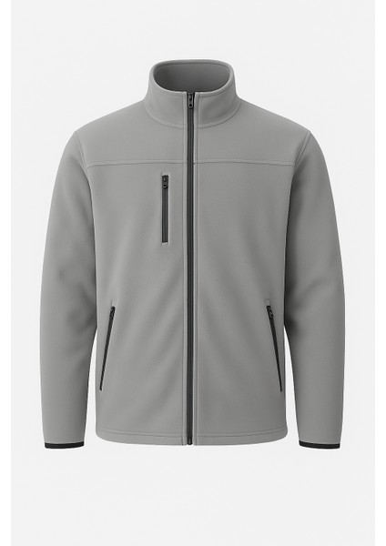 Erkek Anti-Pilling Tüylenme Yapmayan Standart Fit Dik Yaka Soğuk Geçirmez Üç Cepli Fermuarlı Polar fırsatları