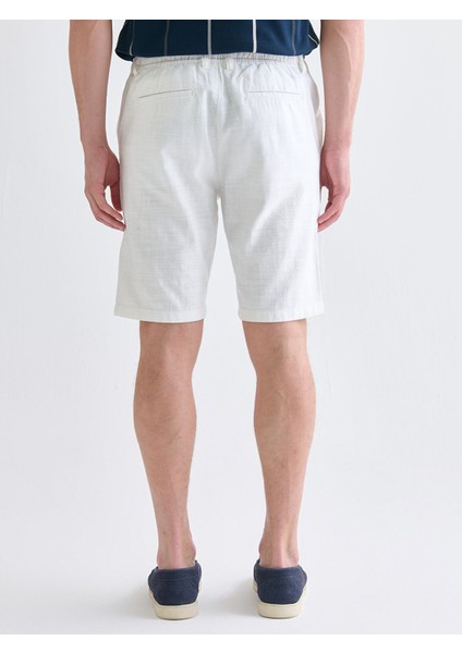 Yeni Sezon Standart Kalıp Keten Görünümlü Erkek Şort fırsatları