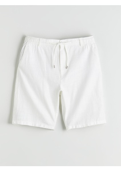 Yeni Sezon Standart Kalıp Keten Görünümlü Erkek Şort indirimleri
