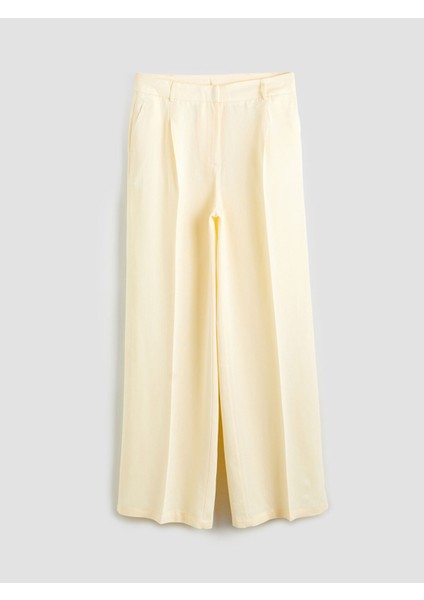 Yeni Sezon Loose Fit Keten Karışımlı Kadın Pantolon indirimleri