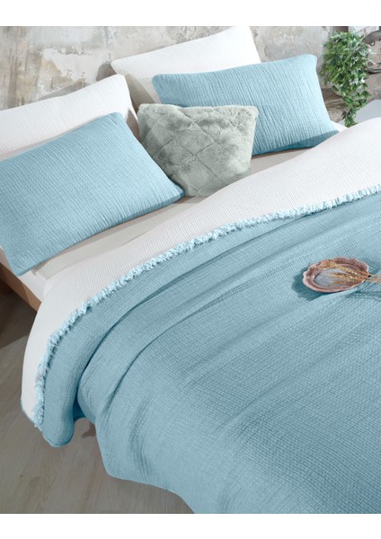 Adaçayı 6 Kat Müslin Çift Kişilik 260X280 Yorgan/2 Adet 50X70CM Yastık Kılıfı 6 Katlı Multi Muslin fırsatları