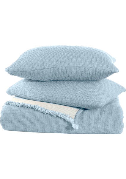Adaçayı 6 Kat Müslin Çift Kişilik 260X280 Yorgan/2 Adet 50X70CM Yastık Kılıfı 6 Katlı Multi Muslin