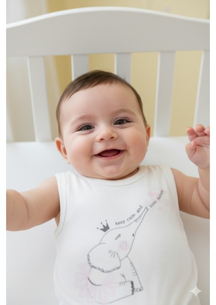 Kız Bebek Zıbın Badi %100 Pamuk Kumaş Baskılı Çıtçıtlı Yeni Doğan fırsatları