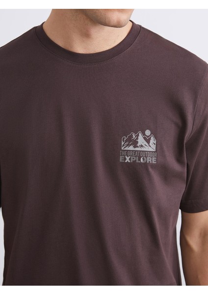 Yeni Sezon Bisiklet Yaka Baskılı Penye Erkek Tişört modelleri