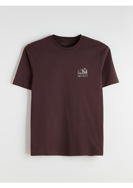 Yeni Sezon Bisiklet Yaka Baskılı Penye Erkek Tişört indirimleri