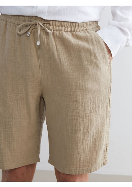 Yeni Sezon Standart Kalıp Müslin Erkek Şort modelleri