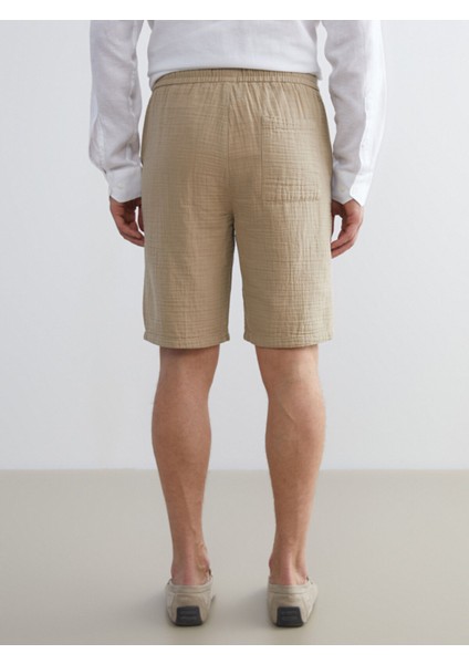 Yeni Sezon Standart Kalıp Müslin Erkek Şort fırsatları