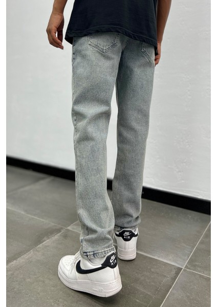 Erkek Açık Mavi Regular Kot Pantolon Likralı fırsatları