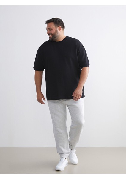 Yeni Sezon Büyük Beden Erkek Kalın Jogger Eşofman Altı