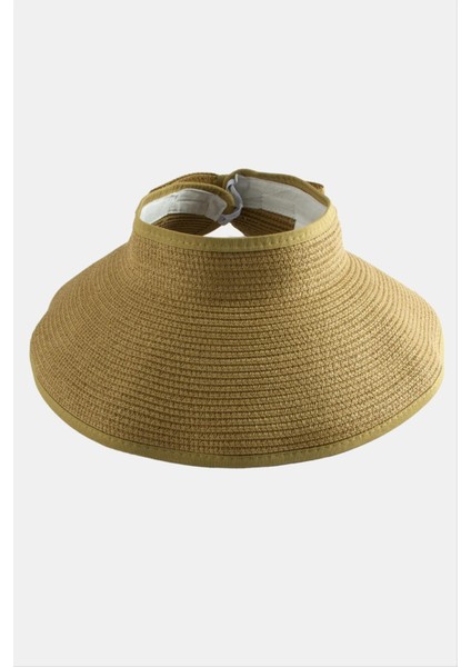 Ds-Derin Cırtcırtlı Hasır Plaj Şapkası-Kahverengi fiyatları