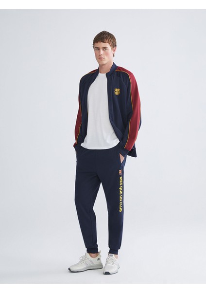 Yeni Sezon Slim Fit Barcelona Baskılı Erkek Taraftar Jogger Eşofman Altı