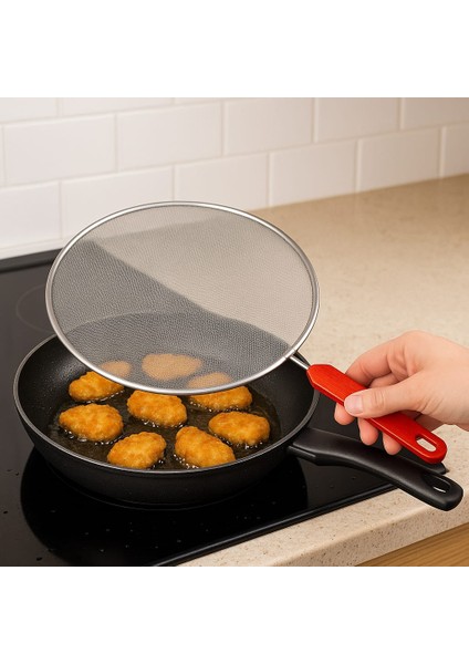 2 Adet - "yağ Sıçratmaz Tel Süzgeç | 29 cm Kızartma Koruyucu Kapak - Sıçrama Önleyici File fiyatları