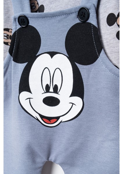Mickey Mouse Baskılı Içi Badili Salopet Bebek Tulumu modelleri