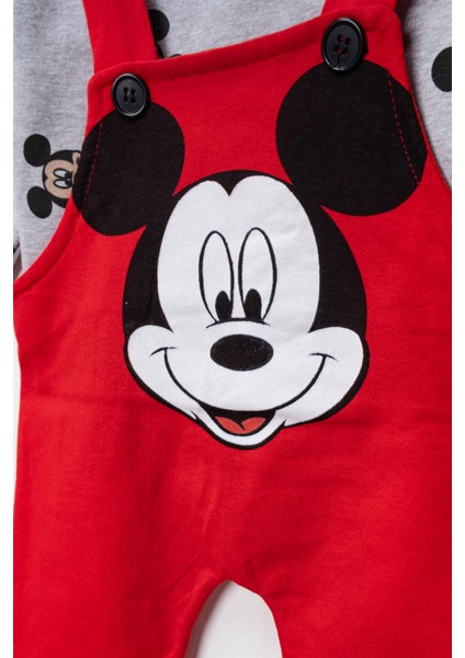 Mickey Mouse Baskılı Içi Badili Salopet Bebek Tulumu fırsatları