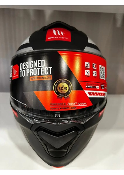 Kask mt Genesis Sv Cave A5 Çene Açılır Mat Siyah/kırmızı