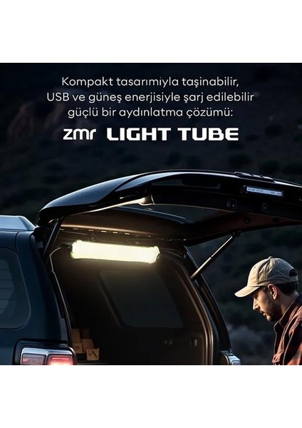 Zmr ZMR-385 Katlanır Şişirilebilir Beyaz Ledli Aydınlatma Tüpü USB ve Güneş Enerjisi Şarjlı Armatür fiyatları