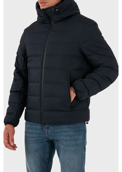 Kapitoneli 4g Logolu Regular Fit Kapüşonlu Mont Erkek Mont EM003043 AF15384 UB118