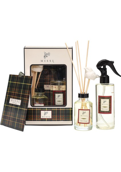 Yılbaşı Spice Orange Hediye Seti (Oda Kokusu- Oda Spreyi-Kokulu Zarf)