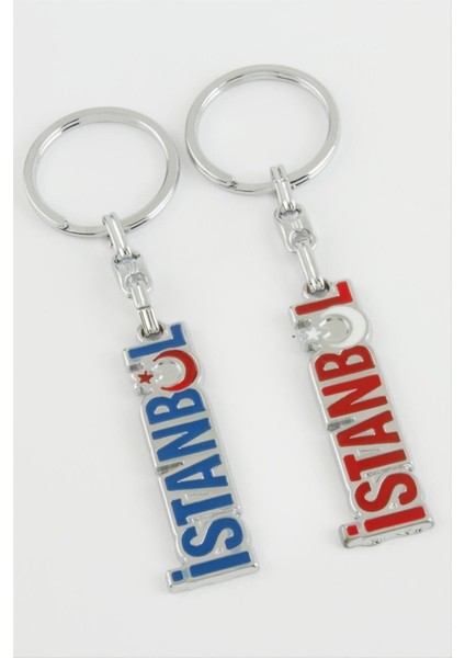 Ds-Derin Istanbul Yazılı Metal Anahtarlık-Gümüş Rengi fiyatları