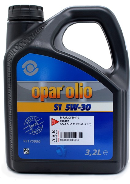 Yağ 5 30 S1 3.2 L 5W30 Yeni Tarihli Opar Olio Motor Yağı
