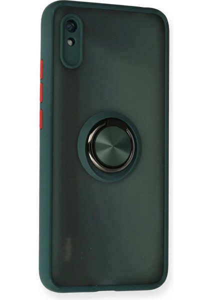 Bfs Xiaomi Redmi 9A Kılıf Montreal Yüzüklü Silikon Kapak - Yeşil fiyatları