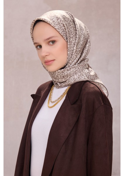 Çiçek Desen Ipek Twill Eşarp 4208D01 04