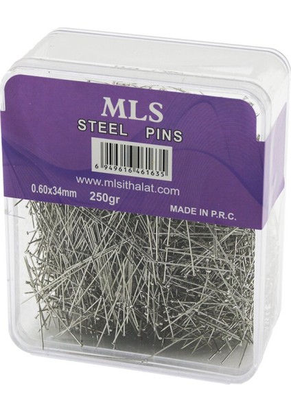 Toplu Iğne 0.60X34MM 250GR Şeffaf Mika Kristal Pls.kutulu Ambalaj (4915)